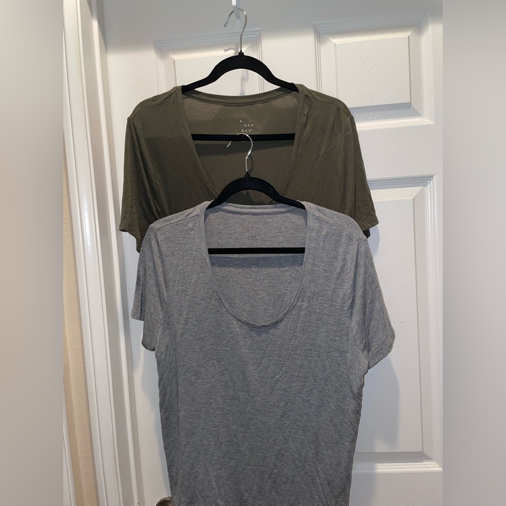 $4 each Two-Pack Tees A New Day Size XL Gray/Green Soft modal fabric. Never worn